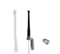 Banten Antena VHF para Veleros 25cm -2 dBi 50 Ohm con Soporte y Sujección en L 18 Metros de Cable Goma Modelo 20308