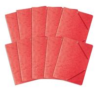 Bantex 400087823 separaciones carpeta con goma A4, paquete de 10 unidades) Color Rojo