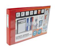 Bantex - Carpeta archivadora (A3, PVC, 4 anillas tipo D), color rojo