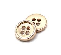 Bantopgong 20 Piezas, Camisa de tamaño pequeño de 11mm, Botones de Metal Dorado para Ropa, Adornos para puños de Mujer, Accesorios de Costura de 4 Agujeros, Oro, 11mm