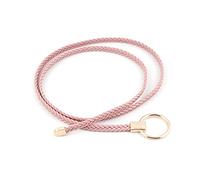 Bantopgong Cinturón fino trenzado para mujer, cinturón decorativo para vaqueros, cinturón estrecho para mujer, accesorios de ropa, Rosa, 110cm