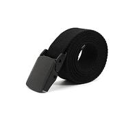 Bantopgong Cinturón táctico de nailon colorido de 3,2cm de ancho, accesorios de ropa, cinturón trenzado de lona, cinturón decorativo para ropa, Negro, 120cm