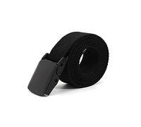 Bantopgong Color Hebilla de plástico Cinturón de lona tejida Cinturones ajustables Cinturones de jeans Cinturón trenzado de nylon Ancho 3.2cm, 110cm