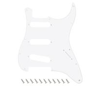 Banworks 1-Ply Electric Guitar Pickguard 11-Hole American ST SSS Pickguard | Placa de rasguño para guitarra para Fender Modern Style Standard Stratocaster Strat ST JT/HB-01 blanca
