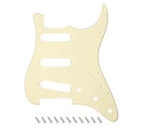 Banworks 1-Ply Electric Guitar Pickguard 11-Hole American ST SSS Pickguard | Placa de rasguños para guitarra para Fender Modern Style Standard Stratocaster Strat ST JT/HB-01 en crema de EE. UU./México