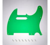 Banworks 1 Ply Tele Pickguard 8-Hole Electric Guitar Pickguard Scratch Plate para guitarra eléctrica Tele estilo moderno estándar de EE. UU./México JT/HB-03 Verde transparente