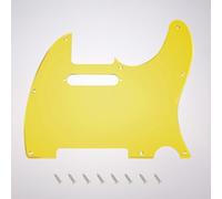 Banworks 1 Ply Tele Pickguard 8-Hole Electric Guitar Pickguard Scratch Plate para guitarra eléctrica Tele estilo moderno estándar de EE. UU./México JT/HB-03 Amarillo transparente