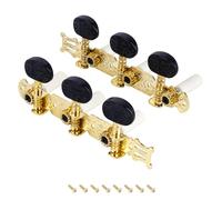 Banworks 3+3 Clavijas de afinación de guitarra clásica 3L3R para guitarras clásicas JT/JXQ-11-L, color dorado con botón negro