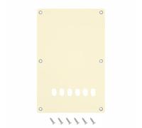 Banworks 3-Ply ST Backplate 6-Hole Straight Edge Tremolo Cavity Cover | Placa de protección trasera de guitarra eléctrica para Squier Stratocaster Strat ST JT/HGB-02 hecha en China color crema
