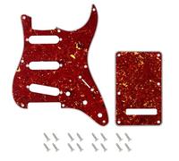 Banworks 8-Hole 50s 57 Vintage ST SSS Pickguard with 6-Hole Backplate | Placa de rasguños 4 capas + tapa cavidad trémolo para Fender Stratocaster Strat ST EE.UU., JT/HB-17 Brown Tortoiseshell