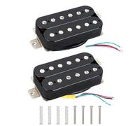 Banworks Alnico 5 Pastillas Humbucker 7.8K-16.6K de alto rendimiento de 50 mm/52 mm, pastillas de doble bobina descubiertas, bobina de latón para guitarra eléctrica, paquete de 2 JT/SYQ-04