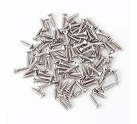 Banworks American #4 x 1/2 pulgadas de acero inoxidable para guitarra/bajo, tornillos de placa trasera, tornillos de placa de interruptor para Fender Strat Tele Jaguar Jazzmaster Mustang, paquete de