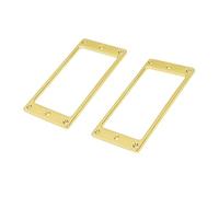 Banworks Anillos de pastilla humbucker de metal Marco de pastilla Fondo plano Mástil inclinado y cubierta de anillo de montaje de pastilla de puente para LP Paquete de 2 JT/SYQG-02 Dorado