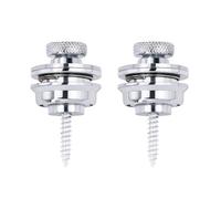 Banworks Botones de bloqueo de correa de liberación rápida, cierres de correa de seguridad de cabeza plana para guitarras acústicas y eléctricas, paquete de 2 JT/DSBDK-02 cromado