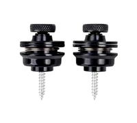 Banworks Botones de bloqueo de correa de liberación rápida, cierres de correa de seguridad de cabeza plana para guitarras acústicas y eléctricas, paquete de 2 JT/DSBDK-02, color negro