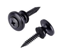 Banworks Botones de correa de guitarra con arandelas de fieltro y tornillos de montaje resistentes de 1.15 pulgadas de longitud y 0.15 pulgadas de diámetro para bajo eléctrico Gibson Epiphone Les Paul