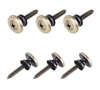 Banworks Botones de correa de guitarra con arandelas de fieltro y tornillos de montaje resistentes de 1.15 pulgadas de longitud y 0.15 pulgadas de diámetro para guitarra eléctrica Gibson Epiphone Les