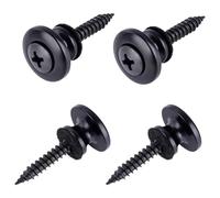 Banworks Botones de correa de guitarra con arandelas de fieltro y tornillos de montaje resistentes de 1.15 pulgadas de longitud y 0.15 pulgadas de diámetro para bajo eléctrico Gibson Epiphone Les Paul