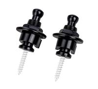 Banworks Botones de seguridad para correas de bloqueo de liberación rápida paquete de 2, para guitarras acústicas y eléctricas, color negro JT/DSBDK-01