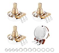 Banworks Brass A250K Imperial - Potenciómetro cónico de audio para guitarra Gibson Les Paul LP/SG Fender Strat/Tele PRS, 4 piezas, A250K, Imperial de 3/8 pulgadas