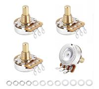 Banworks Brass A250K Imperial - Potenciómetro de guitarra eléctrica con rosca de 3/8 pulgadas de tamaño completo, eje corto (15,9 mm de longitud), para Gibson Les Paul/SG Fender Strat/Tele PRS, 4