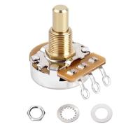 Banworks Brass A250K Imperial - Potenciómetro de guitarra eléctrica con rosca de 3/8 pulgadas de tamaño completo, eje largo (19 mm de longitud) para guitarras eléctricas Gibson Les Paul LP/SG Fender