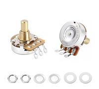 Banworks Brass A250K Imperial - Potenciómetro de guitarra eléctrica con rosca de 3/8 pulgadas de tamaño completo, eje corto (15,9 mm de longitud) para Gibson Les Paul/SG Fender Strat/Tele PRS, 2