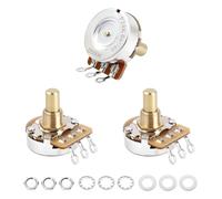 Banworks Brass A500K+B500K Imperial - Potenciómetros de eje sólido de tamaño completo 1A2B de eje corto (15,9 mm de longitud) y potenciómetros cónicos lineales para Gibson Les Paul/SG Fender Strat
