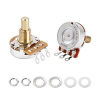 Banworks Brass A500K Imperial - Potenciómetro de guitarra eléctrica con rosca de 3/8 pulgadas de tamaño completo, eje largo (19 mm de longitud), para Gibson Les Paul LP/SG Fender Strat/Tele PRS, 2