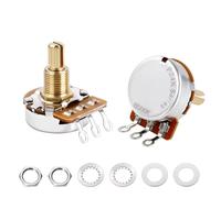 Banworks Brass B500K Imperial - Potenciómetros de guitarra de tamaño completo con rosca de 3/8 pulgadas, eje largo dividido de 24 ranuras (19 mm de longitud), potenciómetros cónicos lineales para