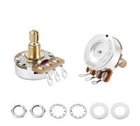 Banworks Brass B500K M8 - Potenciómetros de guitarra de tamaño completo con rosca métrica de 18 ranuras divididas (15 mm de longitud) para Epiphone Les Paul LP/SG Squier Strat/Tele, paquete de 2 JT