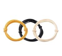 Banworks Cable guitarra 22AWG vintage cobre estañado 30 pies, arnés pushback encerado Fender Strat Tele JT/BLX-01 10ft negro+10ft blanco+10ft amarillo