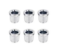 Banworks Casquillos de montaje para cuerdas de guitarra de 8 mm (5/16"), casquillos para cuerdas a través del cuerpo para Tele o Hardtail Strat ST, paquete de 6 JT/CXK-04 cromados