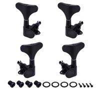 Banworks Clavijas de afinación de bajo selladas 2L2R con cabezal de máquina de botón estilo Y para bajo eléctrico estilo Ibanez JT/JXQ-10, color negro