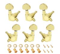 Banworks Clavijas de afinación de guitarra 3L3R, clavijas de afinación con fijación de 45 grados, paquete de 6 para Les Paul LP SG de los años 60, botón dorado semicircular JT/JXQ-04