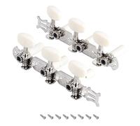 Banworks Clavijas de afinación de guitarra clásica 3L3R para guitarras clásicas JT/JXQ-11-L, cromadas con botón blanco