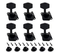 Banworks Clavijas de afinación de guitarra de 6 en línea relación 16:1 clavijas de afinación de cuerdas semicerradas máquinas con etiqueta de fijación de 45 grados para Super Strat ST Tele JT/JXQ-02