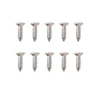 Banworks Clavijas de afinación métricas de 2,5 x 10 mm M2.5 para guitarra, tornillos de montaje de acero inoxidable, cabeza ovalada, tornillos para bajo, guitarras acústicas eléctricas, paquete de 10