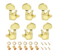 Banworks Clavijas de afinación para guitarra 3L3R, clavijas de afinación de cuerdas de guitarra con ajuste de 15:1 etiquetas de fijación de 90 grados para Les Paul LP de los años 60, dorado JT/JXQ-05