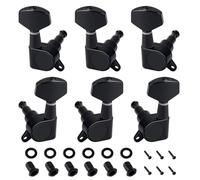 Banworks Clavijas de afinación para guitarra 3L3R, clavijas de afinación para cuerdas de guitarra, con fijación de 45 grados, para Les Paul LP SG, paquete de 6 JT/JXQ-04, color negro