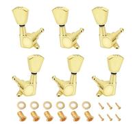 Banworks Clavijas de afinación para guitarra 3L3R, clavijas de afinación para cuerdas de guitarra, máquina con fijación de 45 grados, para Les Paul LP SG de los años 60, JT/JXQ-04 doradas