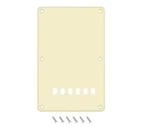 Banworks Cubierta cavidad trémolo ST borde biselado 6 agujeros 1 capa | Placa trasera cubierta trasera placa de rayones para Squier Stratocaster Strat ST, JT/HGB-04, fabricada en China, crema