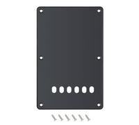 Banworks Cubierta cavidad trémolo ST borde biselado 6 agujeros 1 capa | Placa trasera cubierta trasera placa de rayones para Squier Stratocaster Strat ST, JT/HGB-04, fabricada en China, negro mate