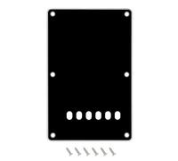 Banworks Cubierta cavidad trémolo ST borde biselado 6 agujeros 3 capas | Placa trasera cubierta trasera placa de rayones para Squier Stratocaster Strat ST, JT/HGB-04, negra, fabricada en China