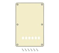 Banworks Cubierta cavidad trémolo ST borde biselado 6 agujeros 3 capas | Placa trasera cubierta trasera placa de rayones para Squier Stratocaster Strat ST, JT/HGB-04, fabricada en China, crema