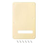 Banworks Cubierta de trémolo con placa posterior de 1 capa y 6 orificios para guitarra eléctrica para Stratocaster estándar estadounidense/mexicana ST JT/HGB-01 color crema