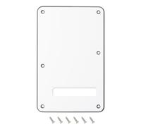 Banworks Cubierta de trémolo con placa posterior de 3 capas y 6 orificios para guitarra eléctrica para Stratocaster estándar estadounidense/mexicana ST JT/HGB-01 blanca