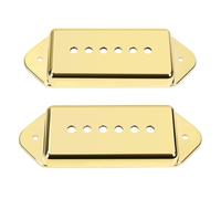 Banworks Cubiertas de plástico P90 para pastillas de guitarra eléctrica cubiertas de pastillas de puente de 52 mm con diseño de orejas de perro para Epiphone Les Paul LP JT/SYQG-06 cromadas