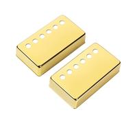 Banworks Fundas Humbucker de latón de 49,2 mm, fundas para pastilla de guitarra eléctrica Gibson Les Paul JT/SYQG-15, 2 unidades, color dorado