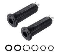Banworks Gato de salida mono de 3 pines de 6,35 mm (1/10.2 cm) compatible con pastillas activas como EMG Pickups JT/CK-04, paquete de 2 unidades, color negro